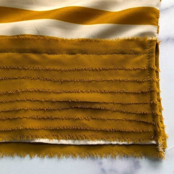 Esley Gold White Striped Summer Sundress Size Small - Picture 8 of 11